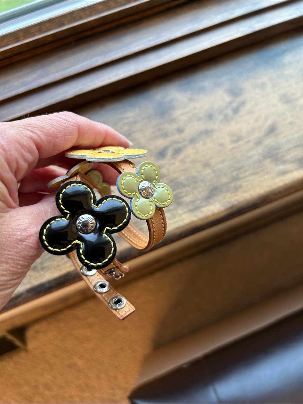 Louis Vuitton Floral Leather Bracelet in Yellow and Green - Picture 8 of 14